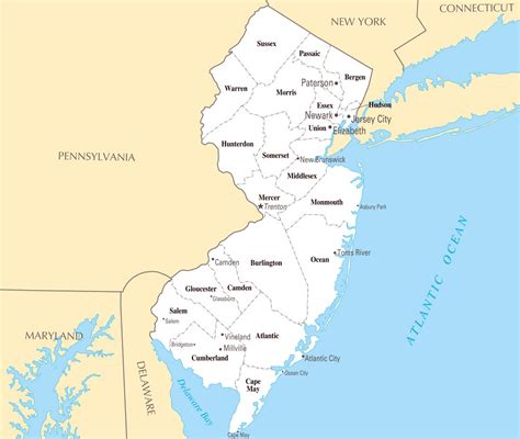 How Far Is New Jersey From Major Us Cities