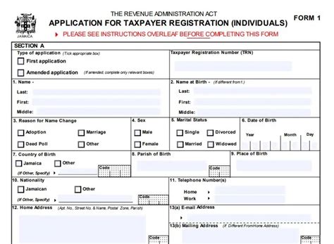 How To Fill Trn Application Form Jamaica Successfully