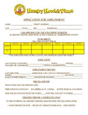 Hungry Howies Job Application Process And Requirements