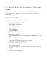 In Practice Word 365 Application Capstone Project Examples