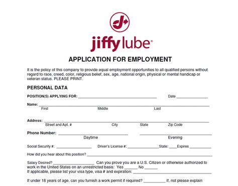 Jiffy Lube Careers Application Process Guide