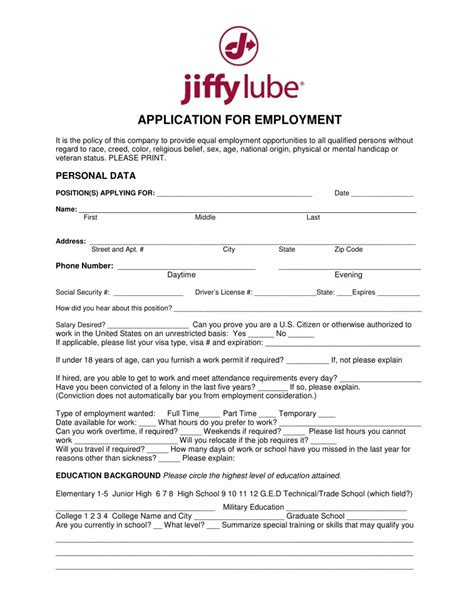 Jiffy Lube Job Application And Hiring Process Guide