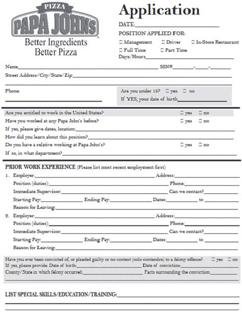 Jimmy Johns Job Application Pdf Download