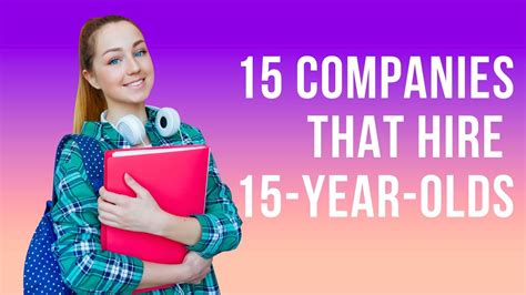 Jobs That Hire 15-Year-Olds