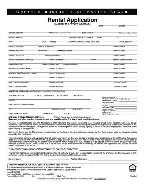 Massachusetts Rental Application Form: A Tenants Guide