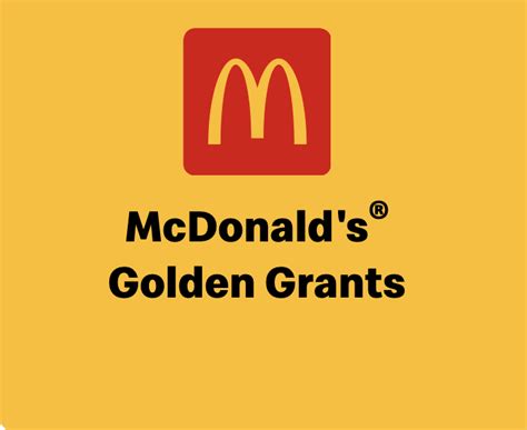 Mcdonalds Golden Grants Application Guide And Requirements