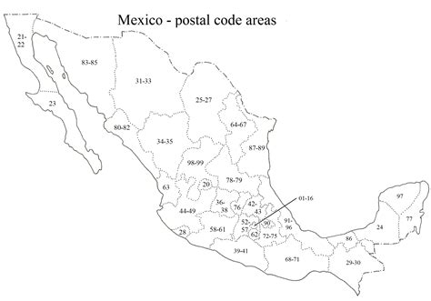 Mexico City Df Postal Code Guide And Map