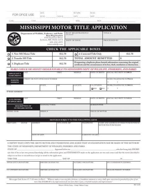 Mississippi Vehicle Title Application: A Step-By-Step Guide