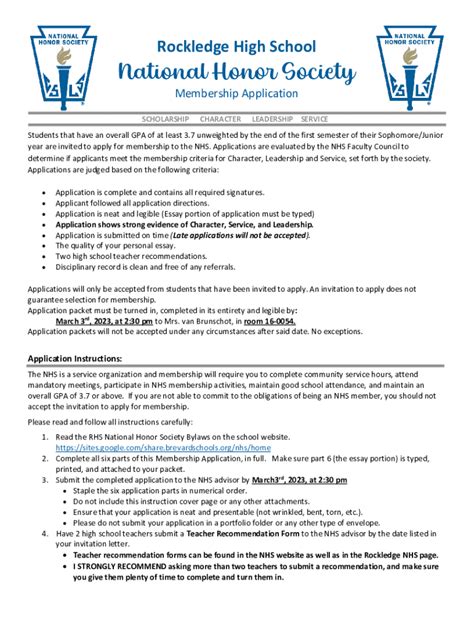 National Technical Honor Society Application Guide