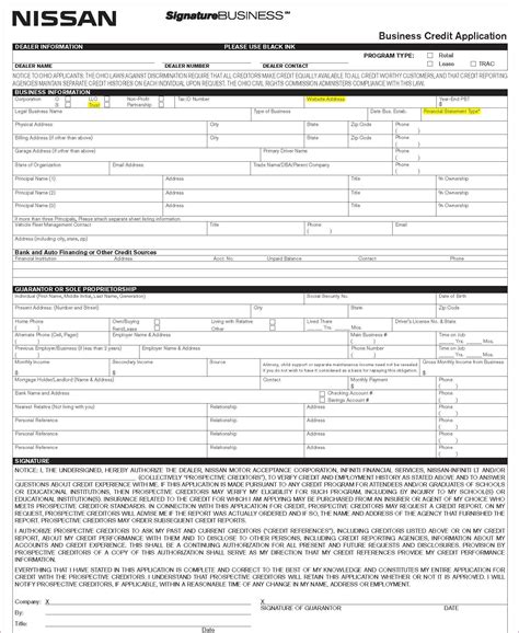 Nissan Credit Application: Get Financed For Your New Ride