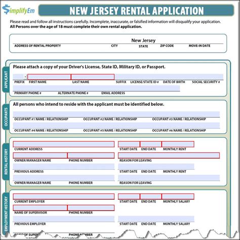 Nj Lease Application Form: A Step-By-Step Guide