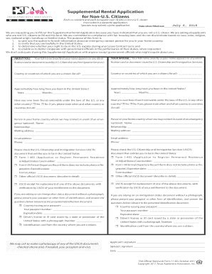 Non-Us Citizens: Guide To Supplemental Rental Application