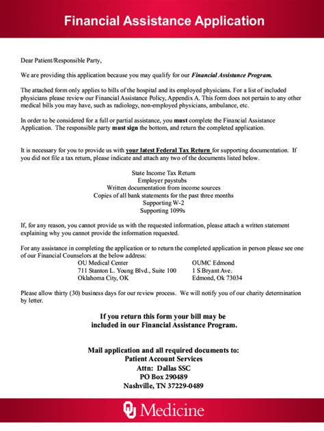 Northside Hospital Financial Assistance Application Guide