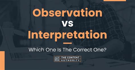 Observation Interpretation And Application In Everyday Life