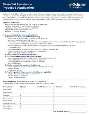 Ochsner Financial Assistance Application Guide