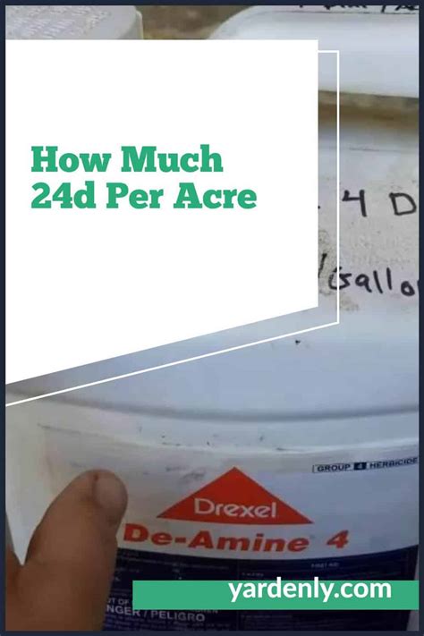 Optimal 2 4 D Amine Application Rates Explained