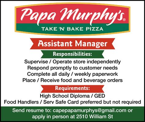 Papa Murphys Job Application And Hiring Process Guide