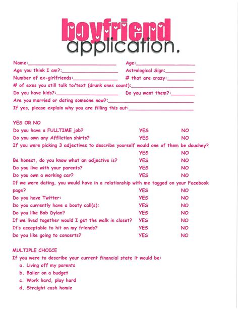 Pdf Boyfriend Application: The Ultimate Test