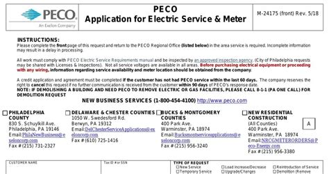 Peco Service And Meter Application Process Explained