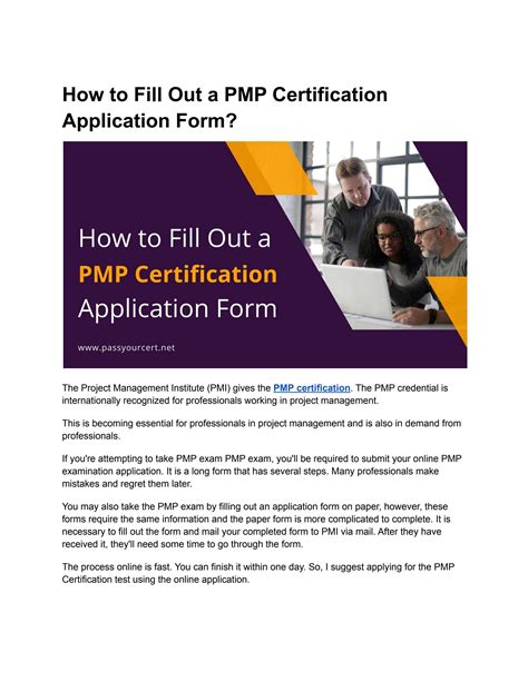 Pmp Application Template: Simplify Your Certification Process