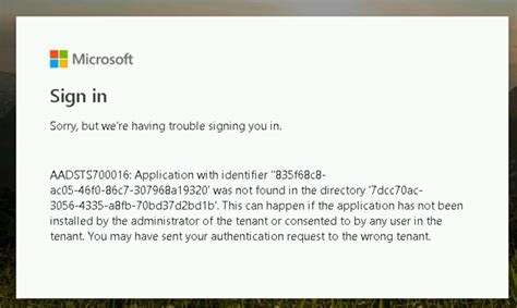 Resolve Aadsts700016: Application Identifier Issues Explained