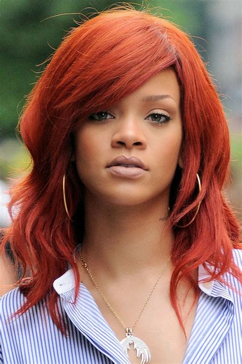 Rihannas Red Hair Color Evolution Over The Years