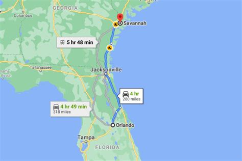 Savannah Georgia To Orlando Florida: A Road Trip Guide