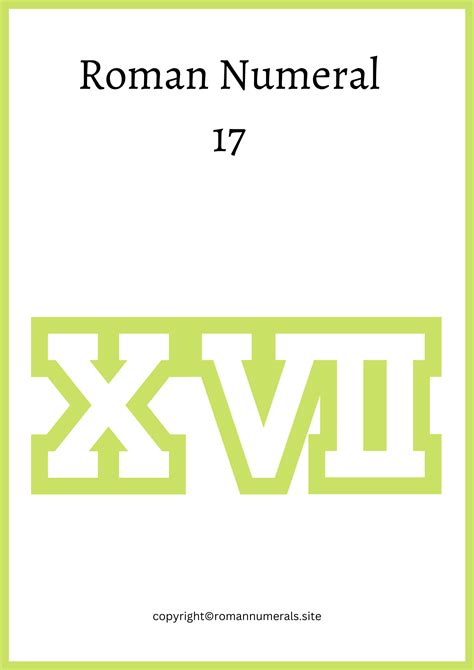 Seventeen In Roman Numerals: Xvii Explained