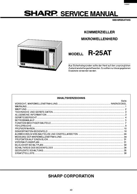 Sharp Carousel Microwave User Manual Guide