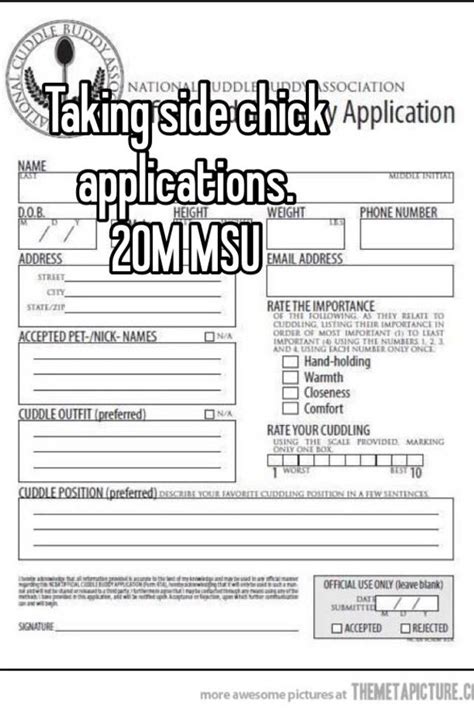 Side Chick Application Form: Is It A Real Thing