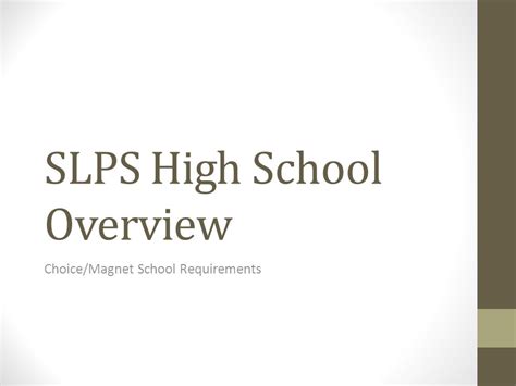 Slps Magnet Schools Application Process And Requirements