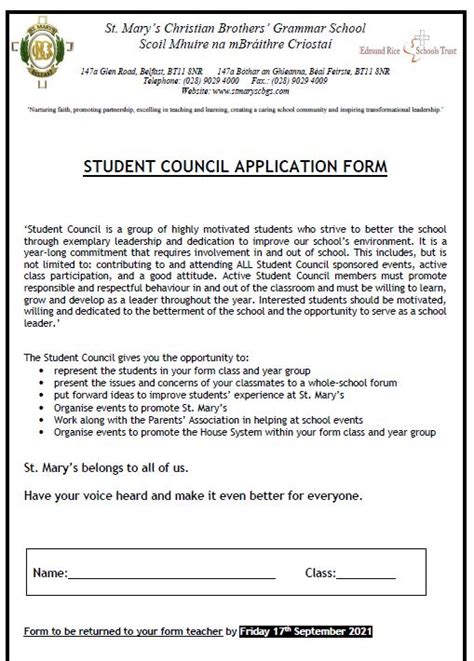 Student Council Application Example And Tips For Success