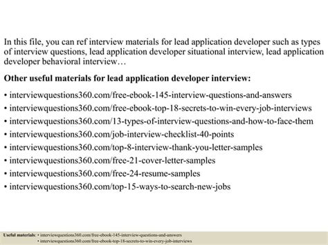 Top 25 Application Developer Interview Questions