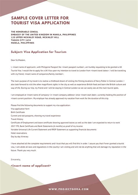 Uk Visa Application Cover Letter Guide