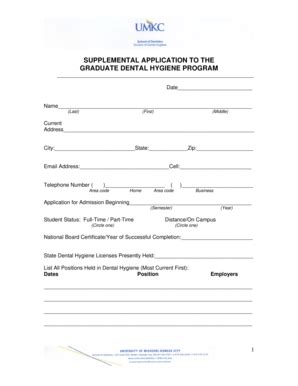 Umkc Dental Hygiene Program Application Guide