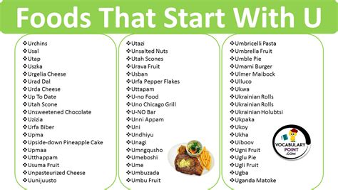 Unique Foods That Start With U You Must Try