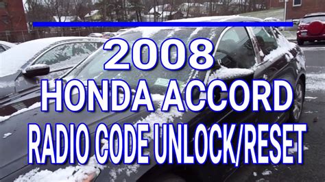 Unlock Your Honda Accord With The Correct Radio Code