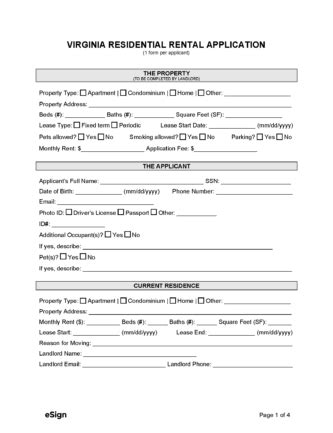 Virginia Rental Application Form: A Step-By-Step Guide