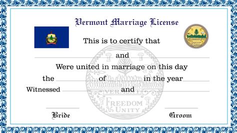 Vt Marriage License Application Requirements And Process