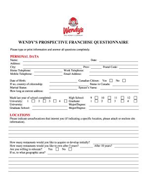 Wendys Employment Application Pdf Download And Guide