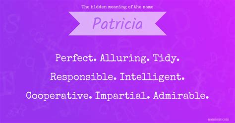 What Does The Name Patricia Mean