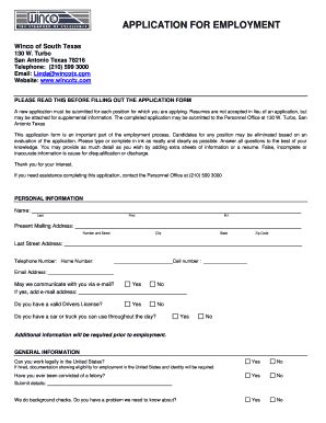 Winco Job Application Pdf Download And Apply