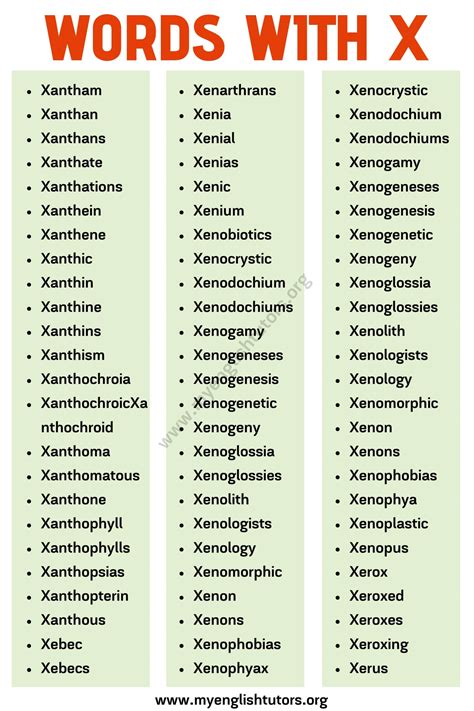 X-Traordinary Adjectives Starting With The Letter X